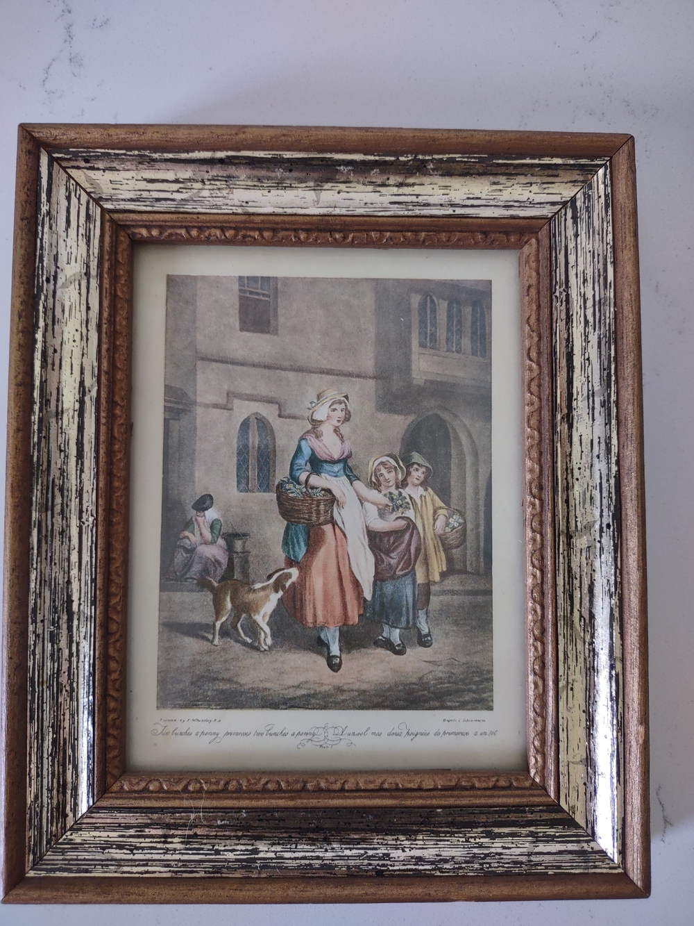 F Wheatley Vintage Framed Print Two Bunches A Penny Primroses Small 5x7" Frame